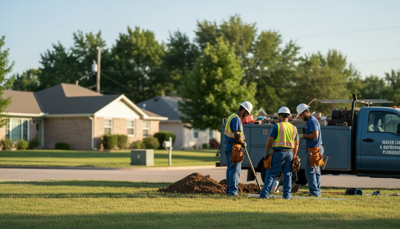 Residential water line and bathroom plumbing service in Hereford, AZ